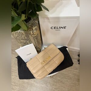 Celine Tan Leather Crossbody Bag